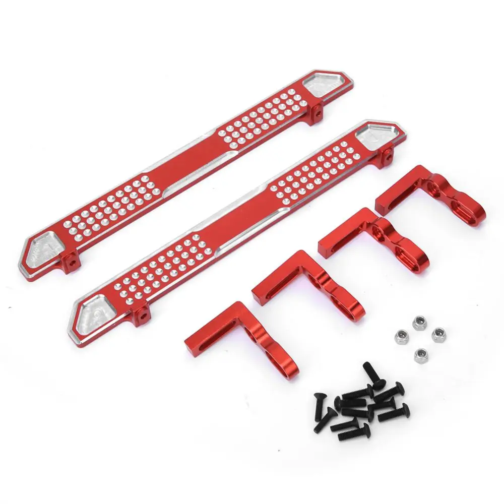 1 Pair Aluminum Alloy Pedal Upgrade Parts Fit for Traxxas trx-4 RC Car(Red B-8219R )