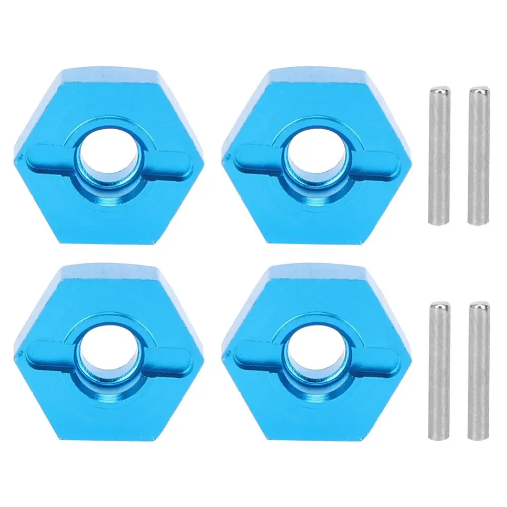 5MM Wheel Hex Mount Hubs Nut with Pins Fit for WLtoys 1/14 144001 RC Car(Blue 1266B )