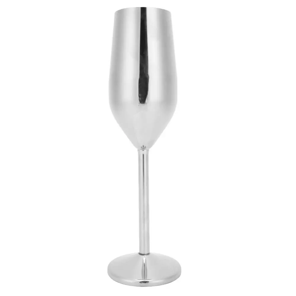 304 Stainless Steel Wine Goblet Champagne Glasses 
    
    Drinking Cups 220ML for Bar Party Banquet(Silver )