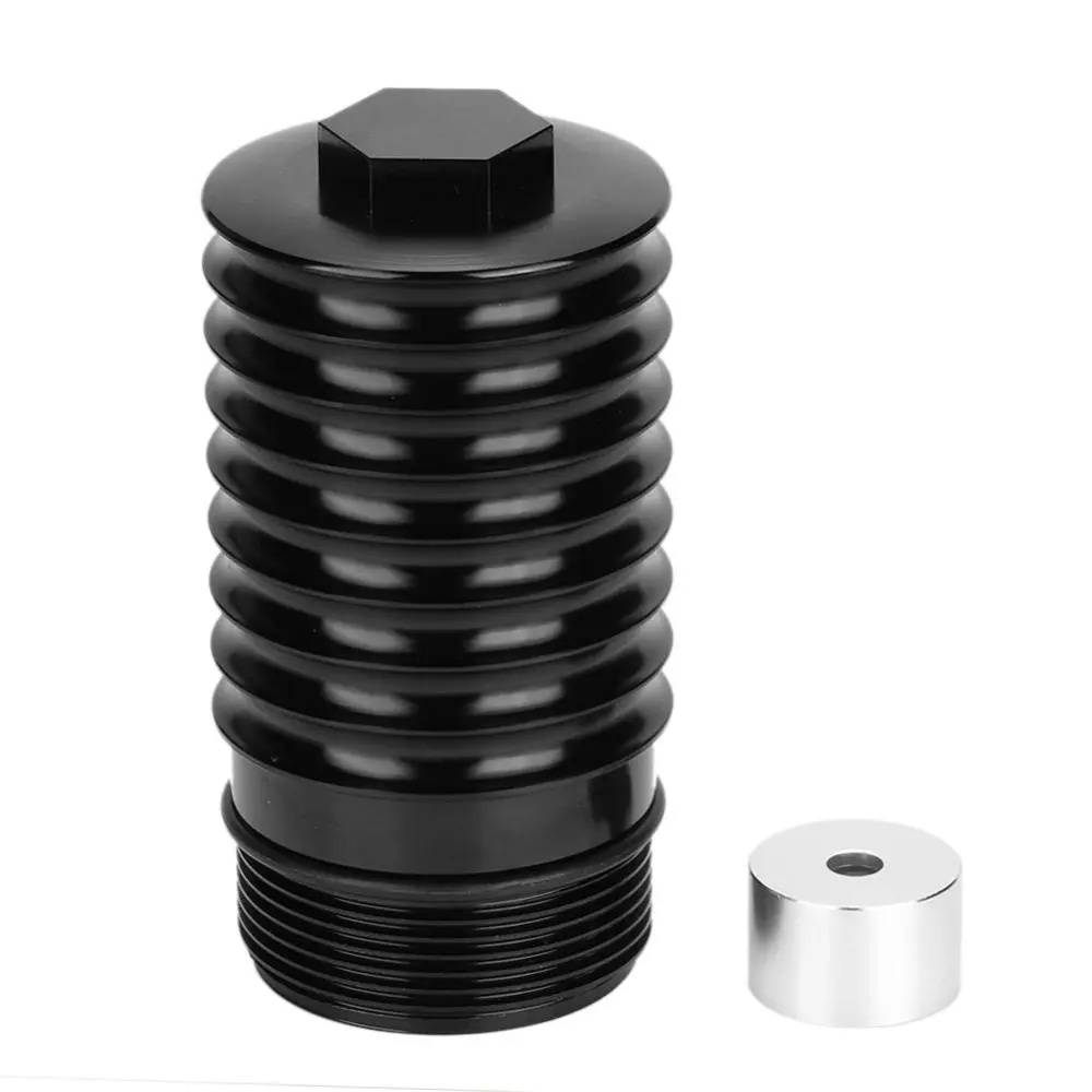 Engine Oil Filter Cooling Shell Housing Aluminum Alloy Fit for S3 A3 Q5 EA888 III(Black )