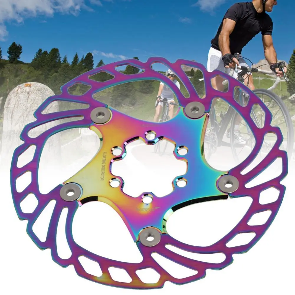 Bike Disc Brake Rotors 6 Nails Cycling Accessory for Mountain Bicycle Plating Color(160MM )