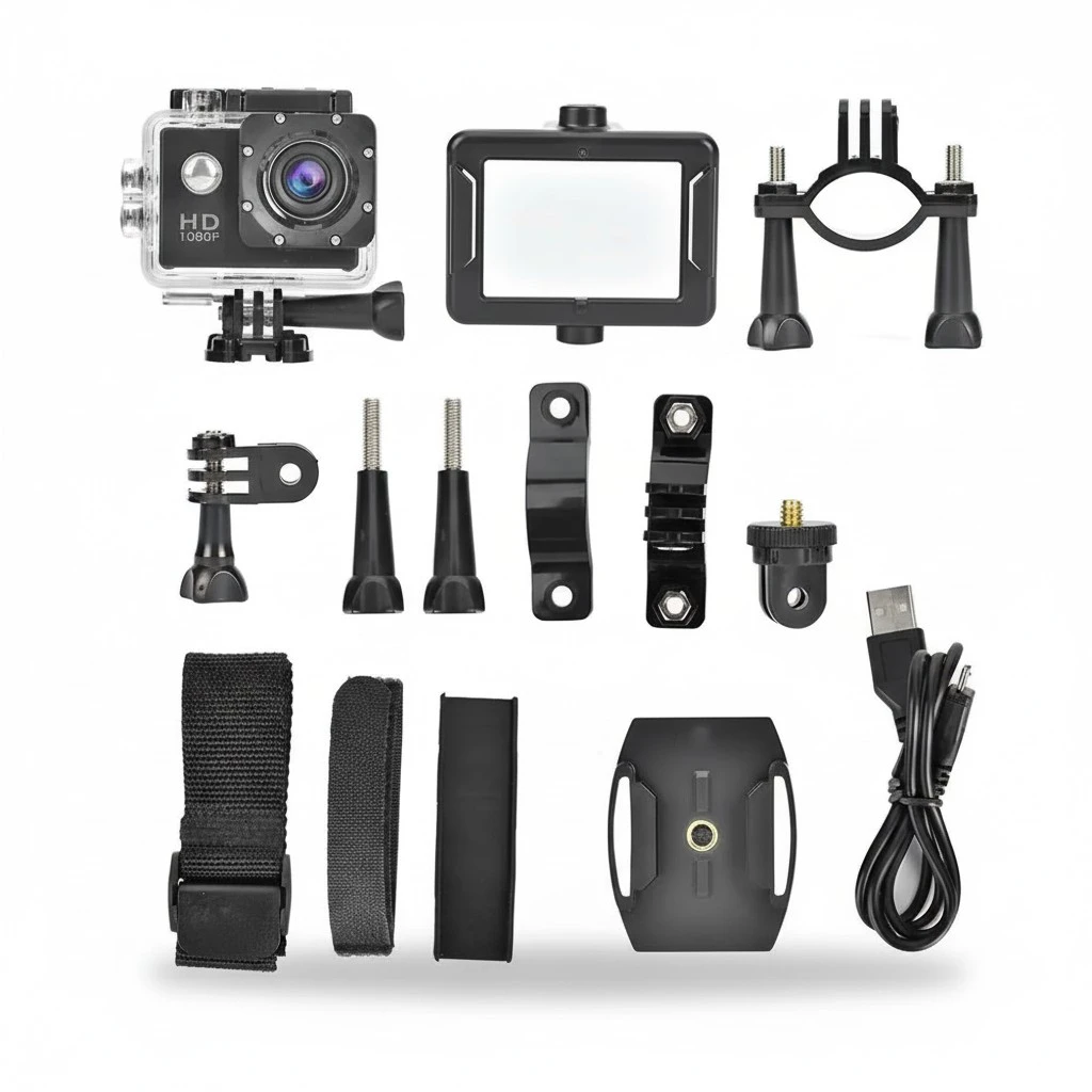 A7 ABS Black Outdoor HD-1080P Full High Definition Waterproof Video Action Camera Diving Sports Camcorder