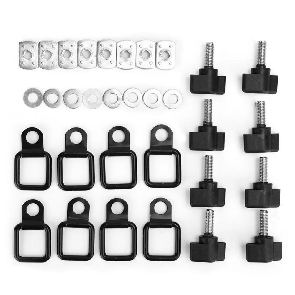 Hardtop Quick Removal Thumb Screw Fastener Kit Tie Down D-Rings Anchors Fit for  Jeep Wrangler