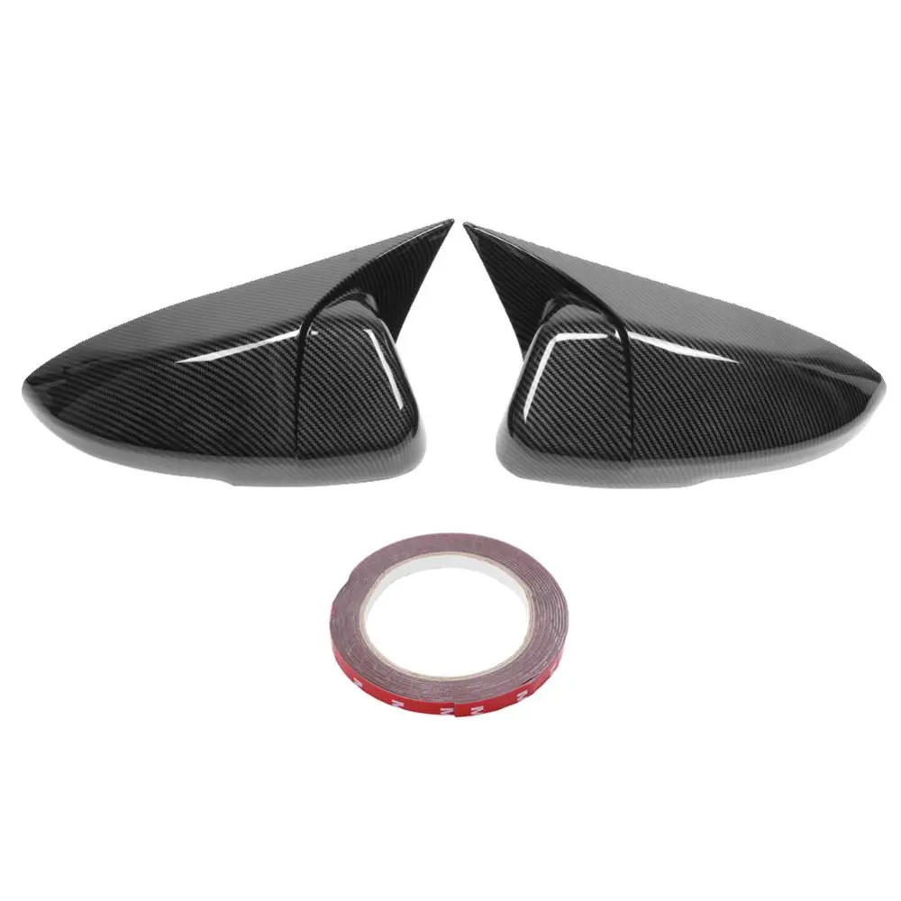 Pair Carbon Fiber Style Mirror Cover Caps Add-on Fit for Honda Accord 2018-2020