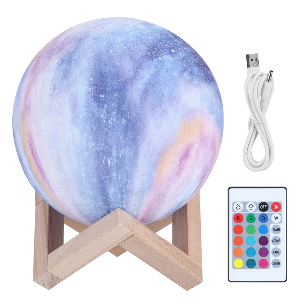 Innovative Moon Shape Colorful LED Light USB Charging Remote Control Light Tabletop Decoration