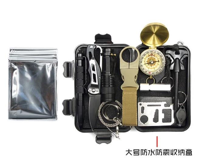 Multifunctional Survival kit outdoor travel military set, camping mini tools, emergency aid kit