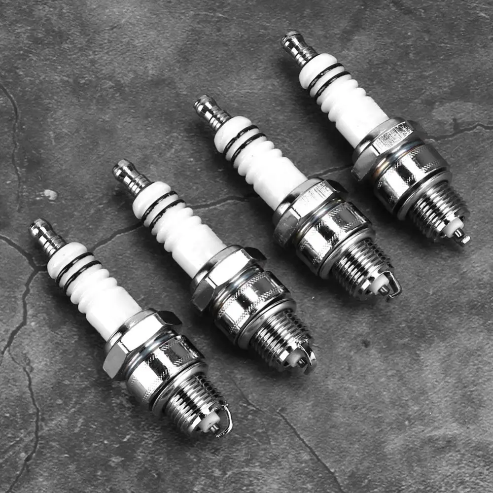 4Pcs 2-Stroke Spark Plug Fit for Yamaha PW50 PW80 PW60 LT50 LT80 Scooter Motorcycle E6TC