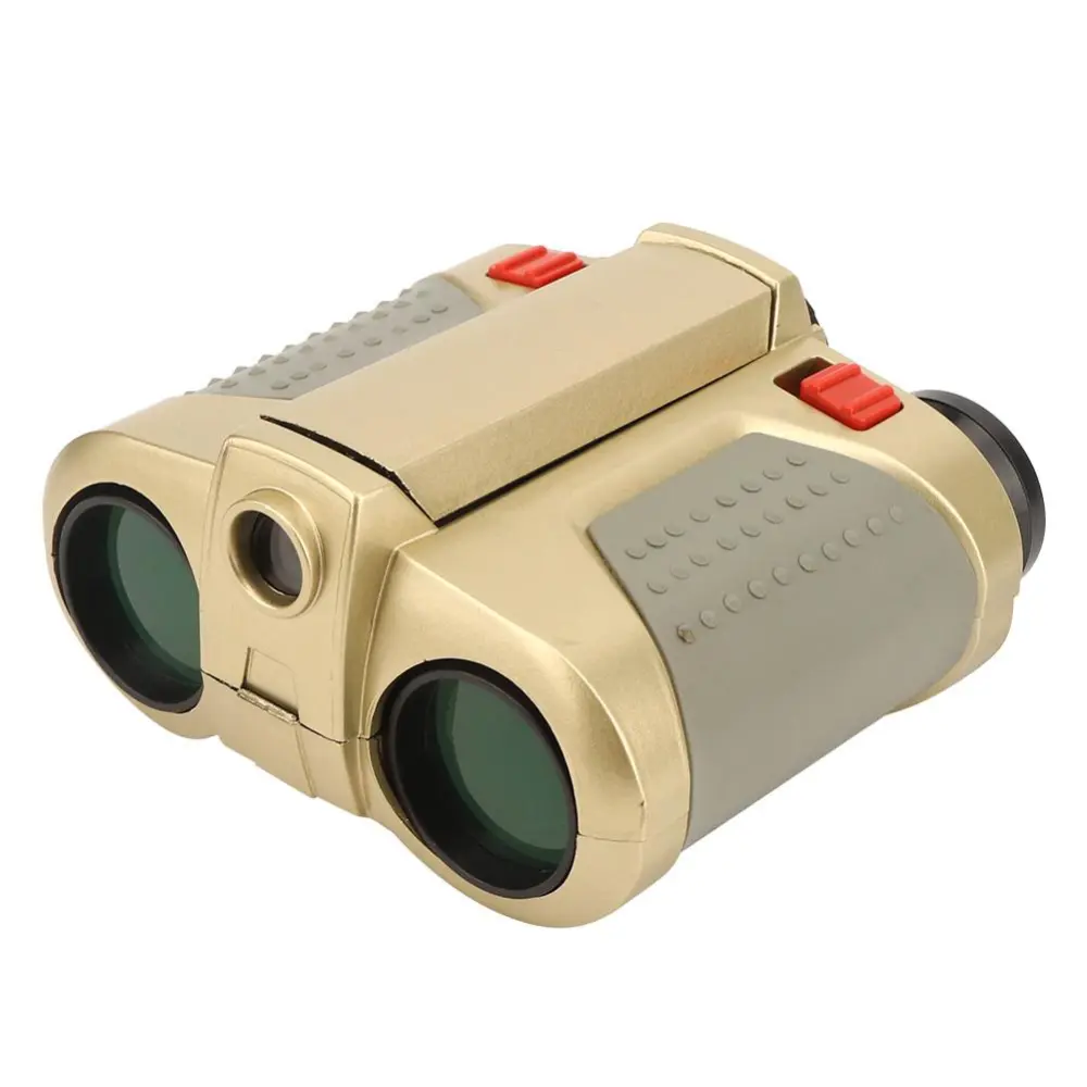 Plastic Safe 4X30 Binocular Telescope Green Film Focusing Children Night Vision with Light