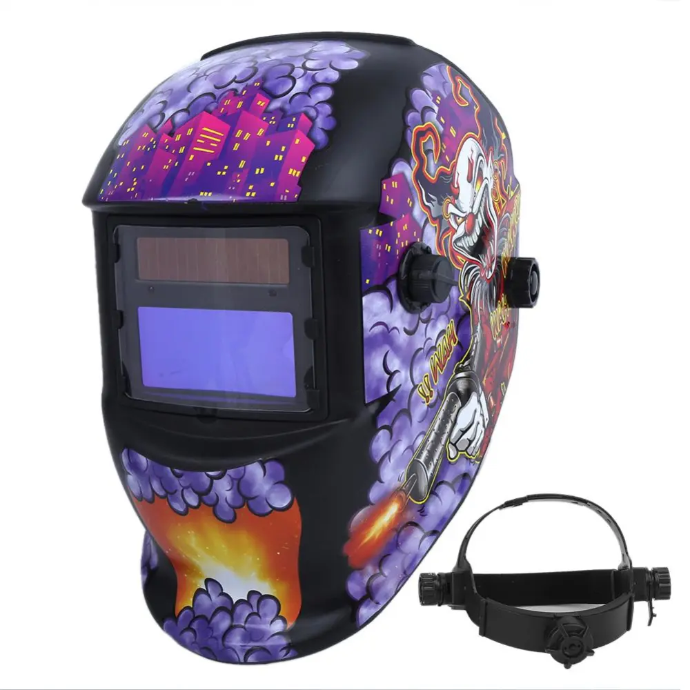 Adjustable Welding Helmet Solar Auto Darkening Arc Radiation Welder Working Labor Protective Face Guard