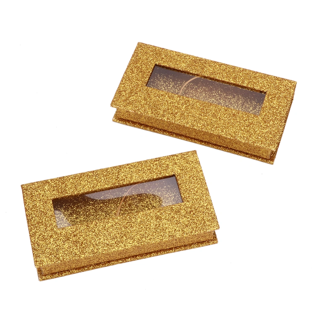 2pcs False Eyelashes Storage Case Rectangular False Eye Lashes Storage Box Container