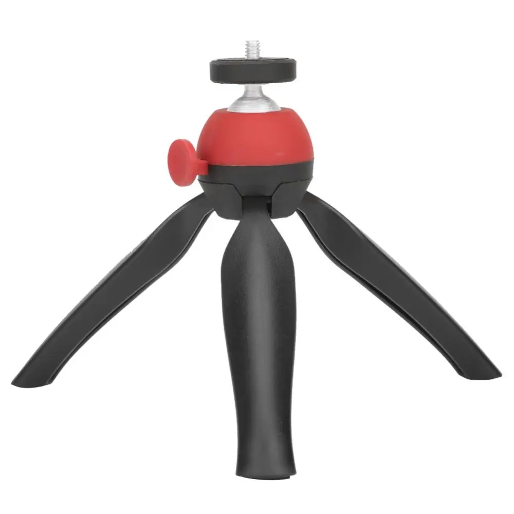 Red Mini Tripod Non-slip Portable Desktop Tripod for Live Stream Selfie Mirrorless Camera Shooting