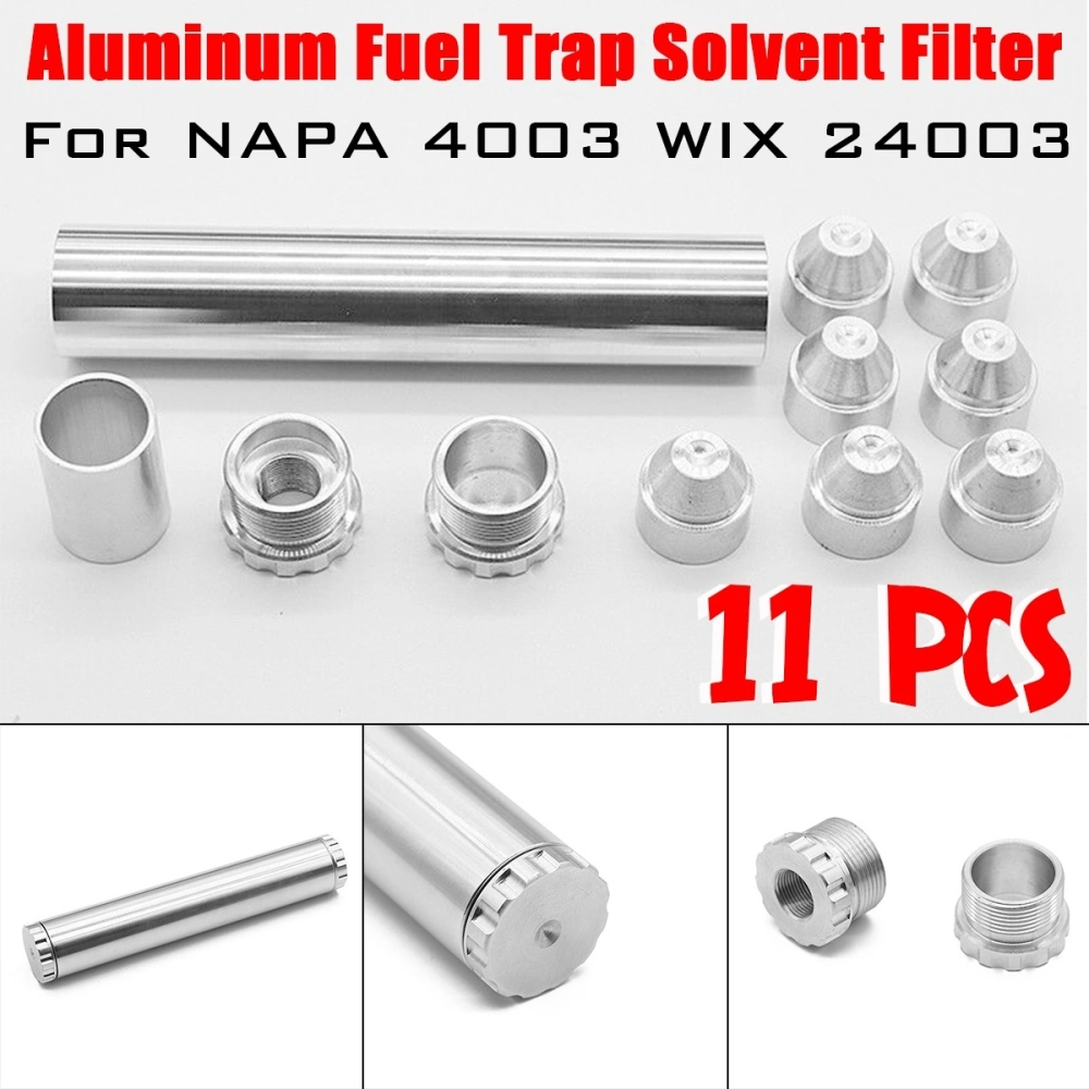 11 Pcs Aluminum Fuel Trap Solvent Filter For NAPA 4003 WIX 24003 Auto Filters