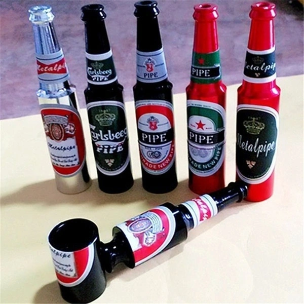 Smoking Pipe Funny Beer Bottles Style Mini Smoke Types Metal Tobacco Pipe Cigarette Accessories