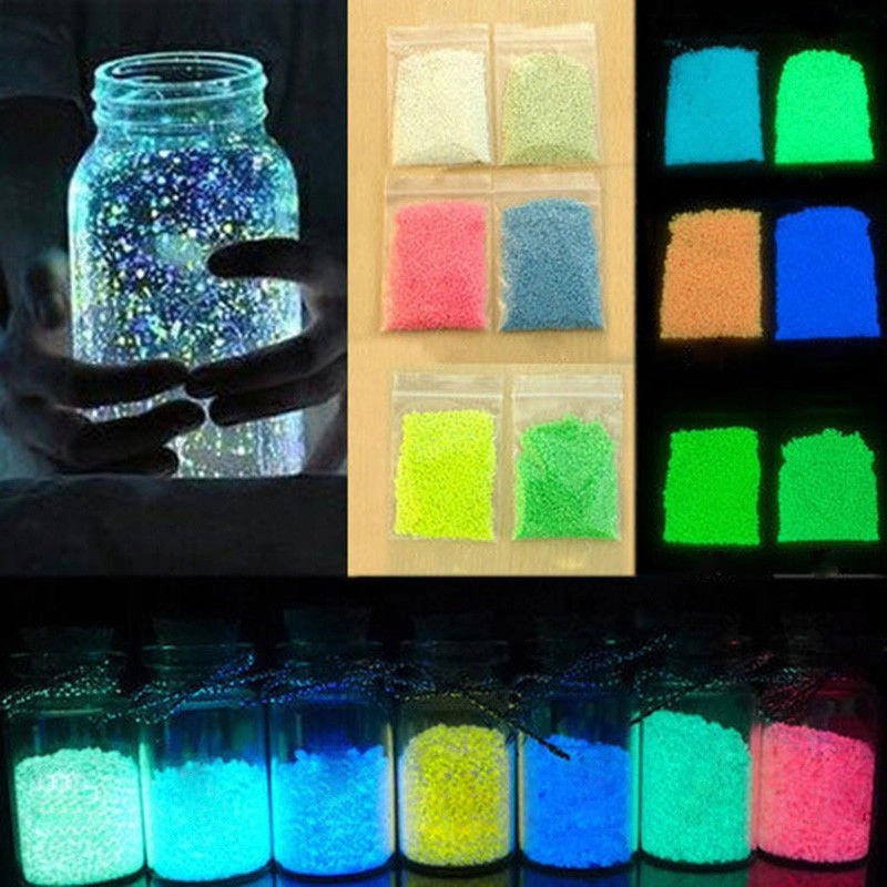 Colorful Fluorescent luminous Particles Glow Sand Glow in the Dark Sand Dec (Green)