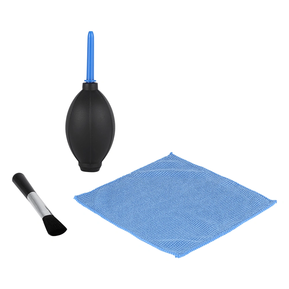 Camera Lens Screen Cleaning Dust Blower Brush Cleaning Cloth Kit For DSLR Cameras