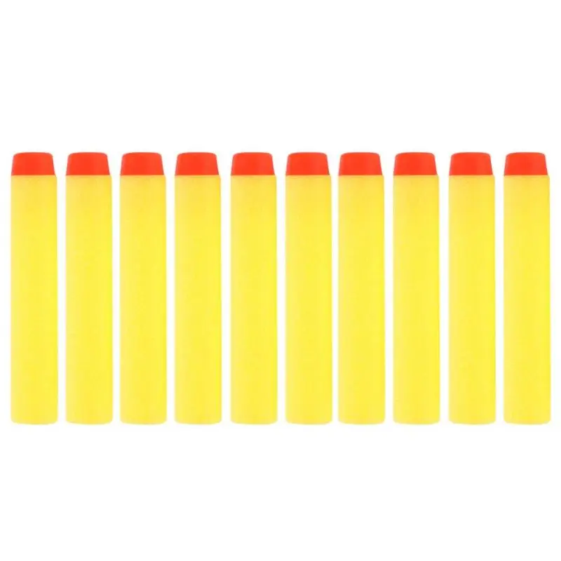 100pcs 7 2cm Refill Bullet Darts For Nerf N strike Elite Series Blasters Kid Toy Gun (Yellow)