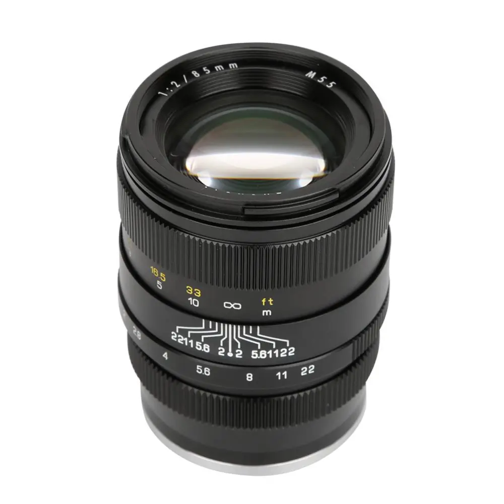 ZHONGYI 85mm F2.0 F Mount Full Frame Large Aperture Portrait Lens for Nikon F Mount SLR Camera Body