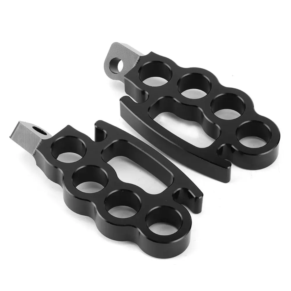 2pcs Aluminum Flying Knuckle Foot Peg Black Control Footrests Pedal Motorcycle Accessory