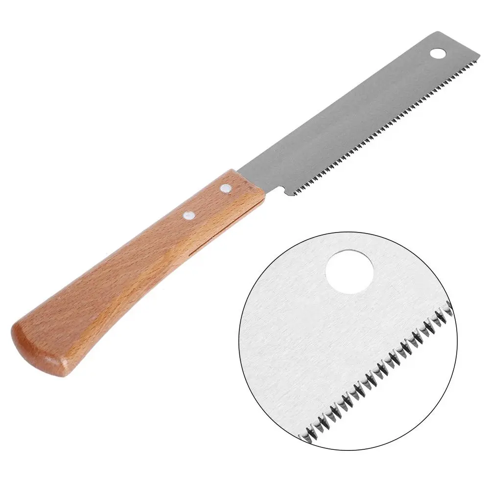 Small Hand Saw Wooden Handle Accurate Household Woodworking Flush Cutting Trim Tool 12in
