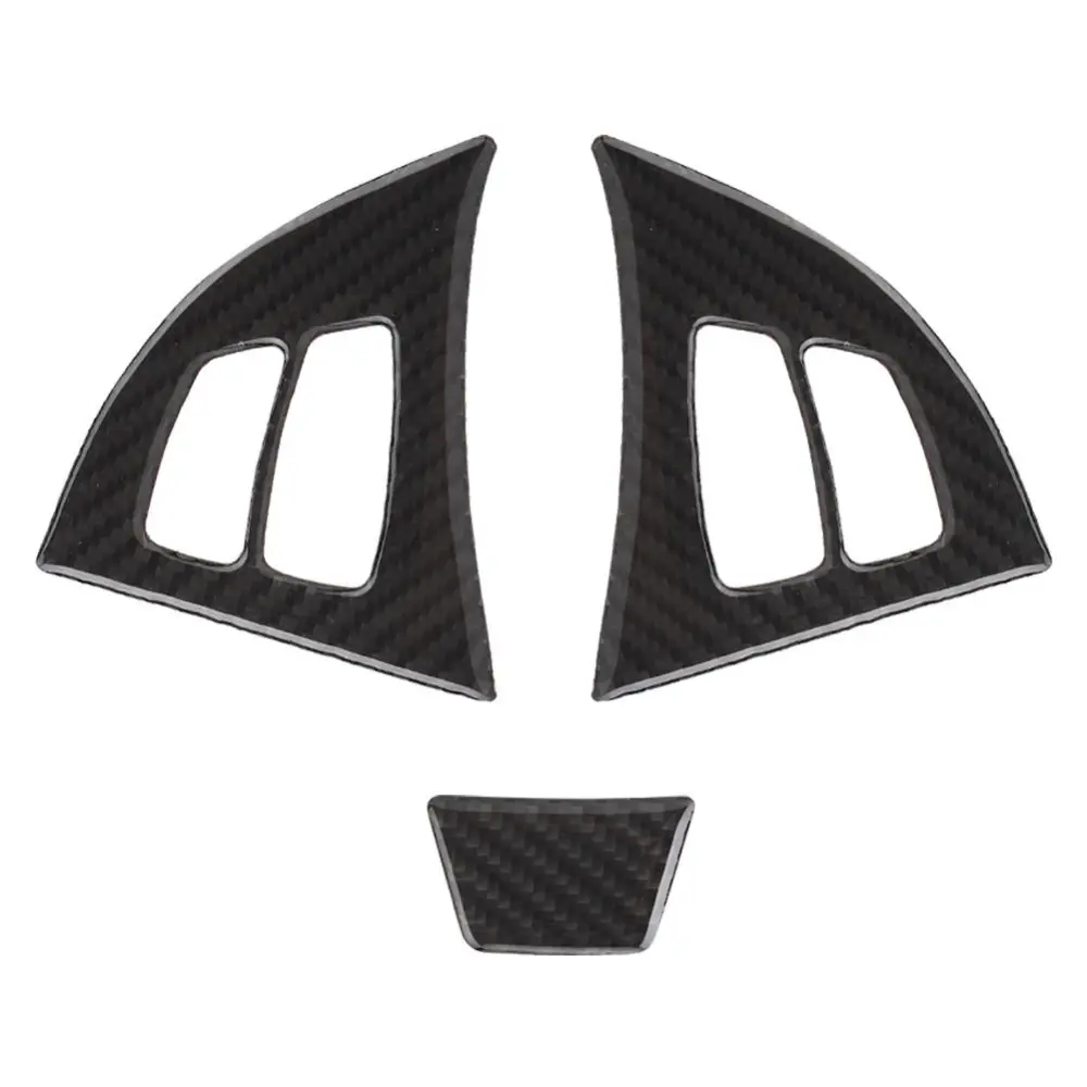 3Pcs/Set Carbon Fiber Steering Wheel Trim Cover Car Interior Decoration Fits for X5 E70 2008-2013