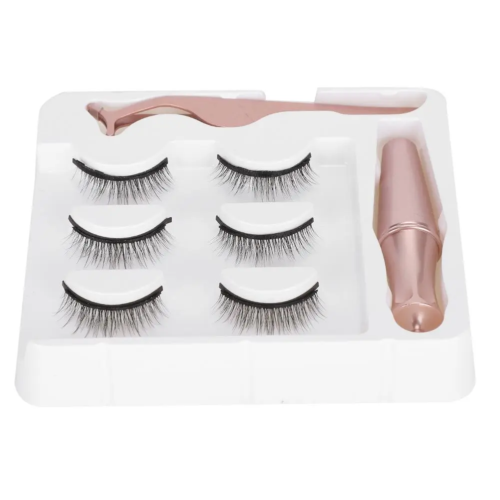 Magnetic Liquid Eyeliner Long Thick Magnet False Eyelashes Clip Eyelash Makeup Tool Set