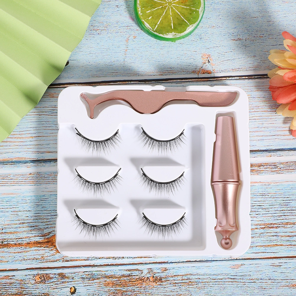 Magnetic Liquid Eyeliner Long Thick Magnet False Eyelashes Clip Eyelash Makeup Tool Set
