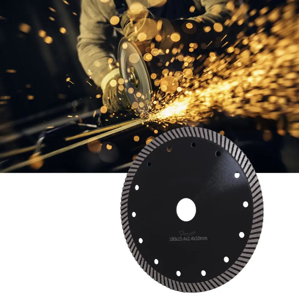 Diamond Saw Blade Cutting Wheel Disc Angle Grinder Accessories for Concrete Granite Marble(180*25.4*2.4*10mm )