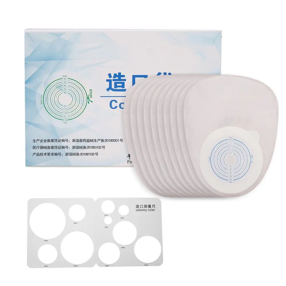 One-Piece System Ostomy Bag Pouch Stoma Cover Urine Without Activated Carbon 20-60mm(10pcs Closed )