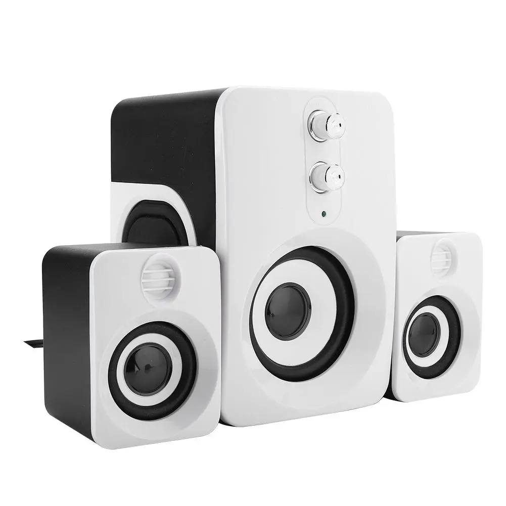 FT-10 Diaphragm 2.1 Multi-media Subwoofer Speaker USB 

Mini  Speaker for Desktop Computer(White )