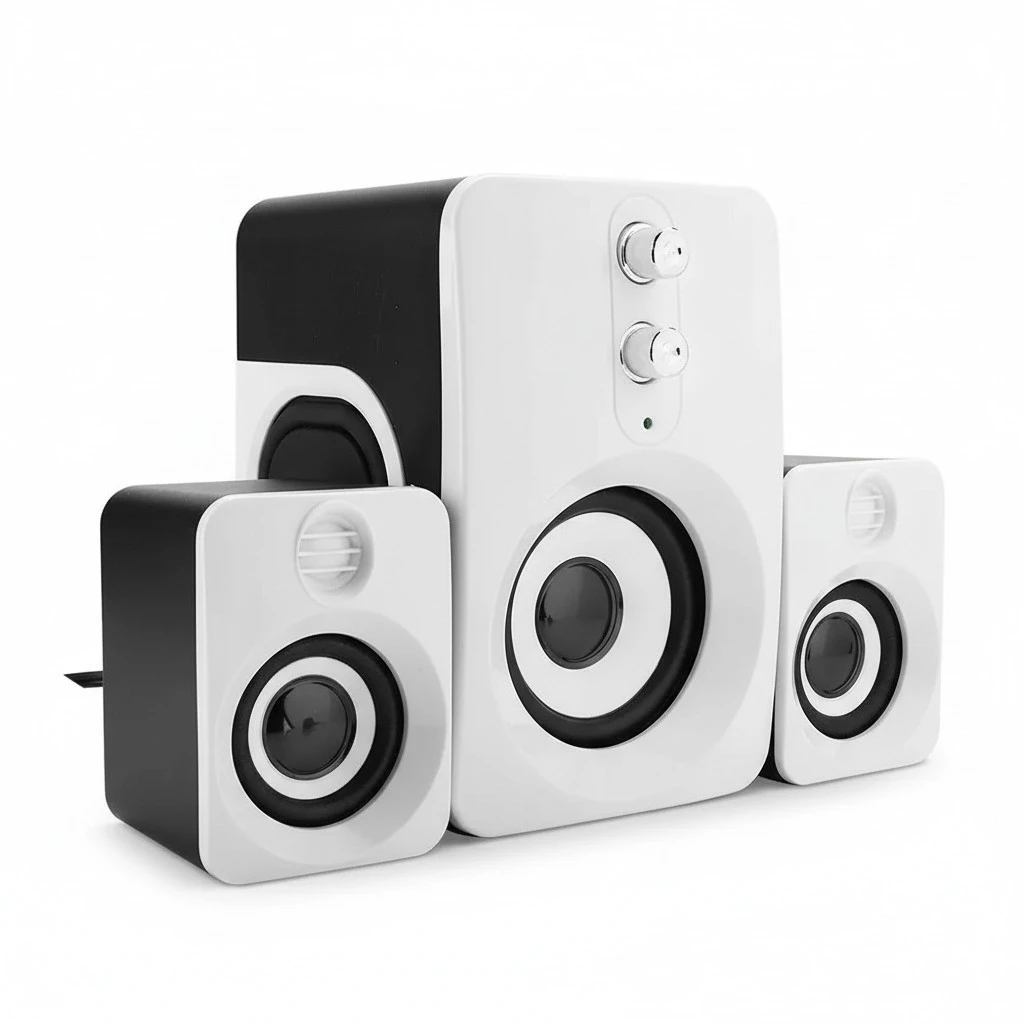 FT-10 Diaphragm 2.1 Multi-media Subwoofer Speaker USB 

Mini  Speaker for Desktop Computer(White )