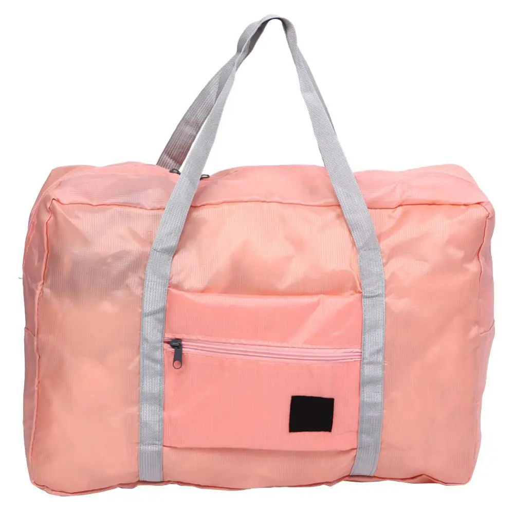 Large Capacity Waterproof Foldable Duffle Bag Travel Luggage Storage Bags Organizer(Pink )