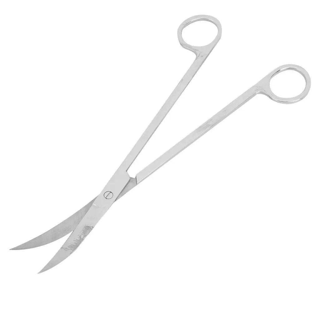 Stainless Steel Aquatic Plant Scissors Shears Aquarium Fish Tank Aquatic Plant Cleaning Tools(Curved Scissors )