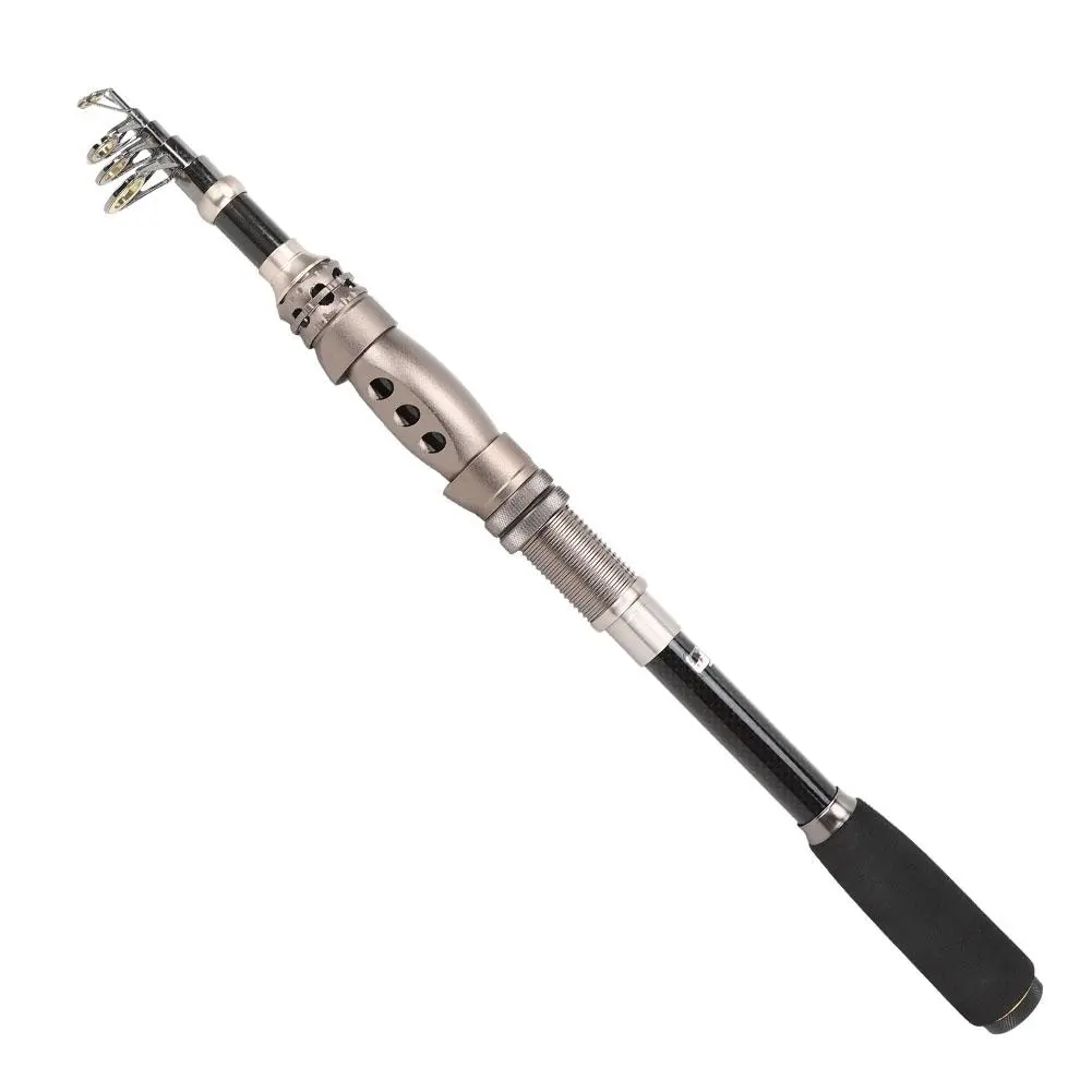 Portable Carbon Baitcasting Telescopic Fishing Rod Pole Reel Tackle Accessory(2.4m / 7.9ft Carbon Fishing Rod)