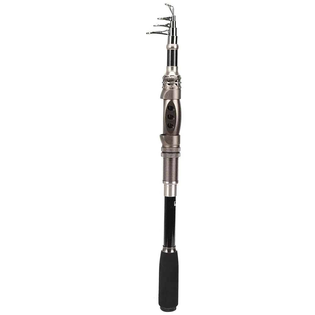 Portable Carbon Baitcasting Telescopic Fishing Rod Pole Reel Tackle Accessory(2.4m / 7.9ft Carbon Fishing Rod)