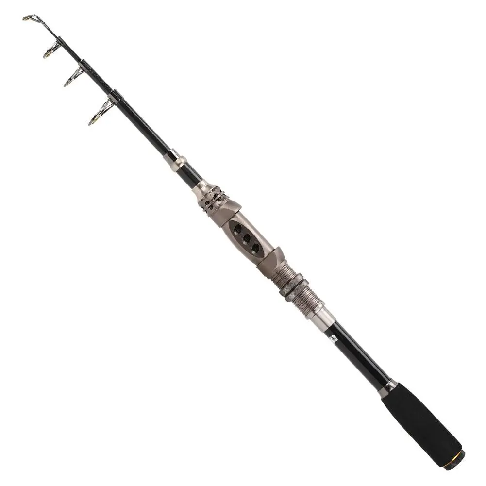 Portable Carbon Baitcasting Telescopic Fishing Rod Pole Reel Tackle Accessory(2.4m / 7.9ft Carbon Fishing Rod)