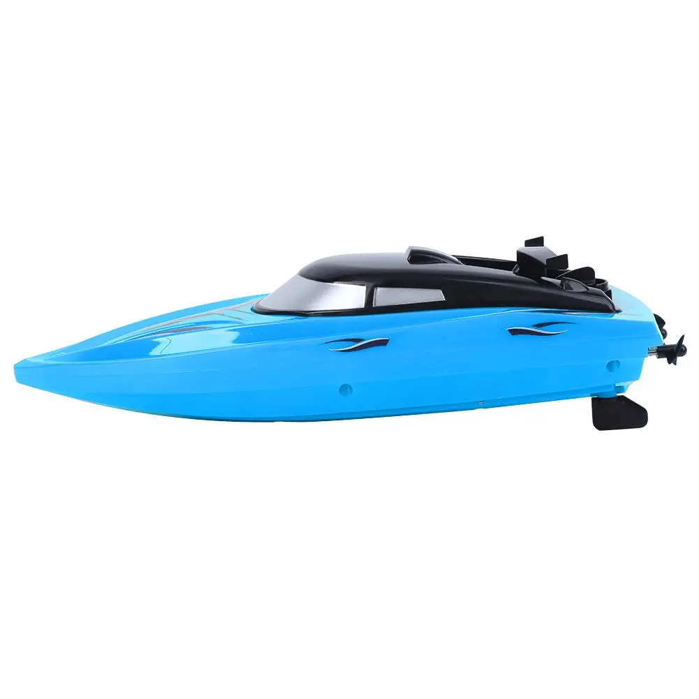 2.4G RC Boat Simulation Electric Waterproof Strong Powder Children RC Racing Boat Toy(Blue )