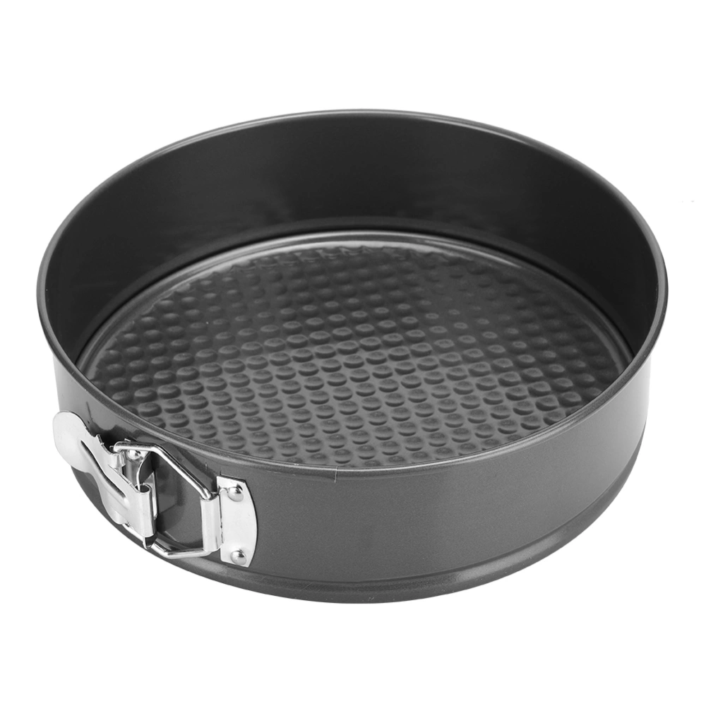 Non-Stick Buckle Removable Bottom Cake Mold Round Shape Carbon Steel DIY Mousse Baking Mold(22cm )