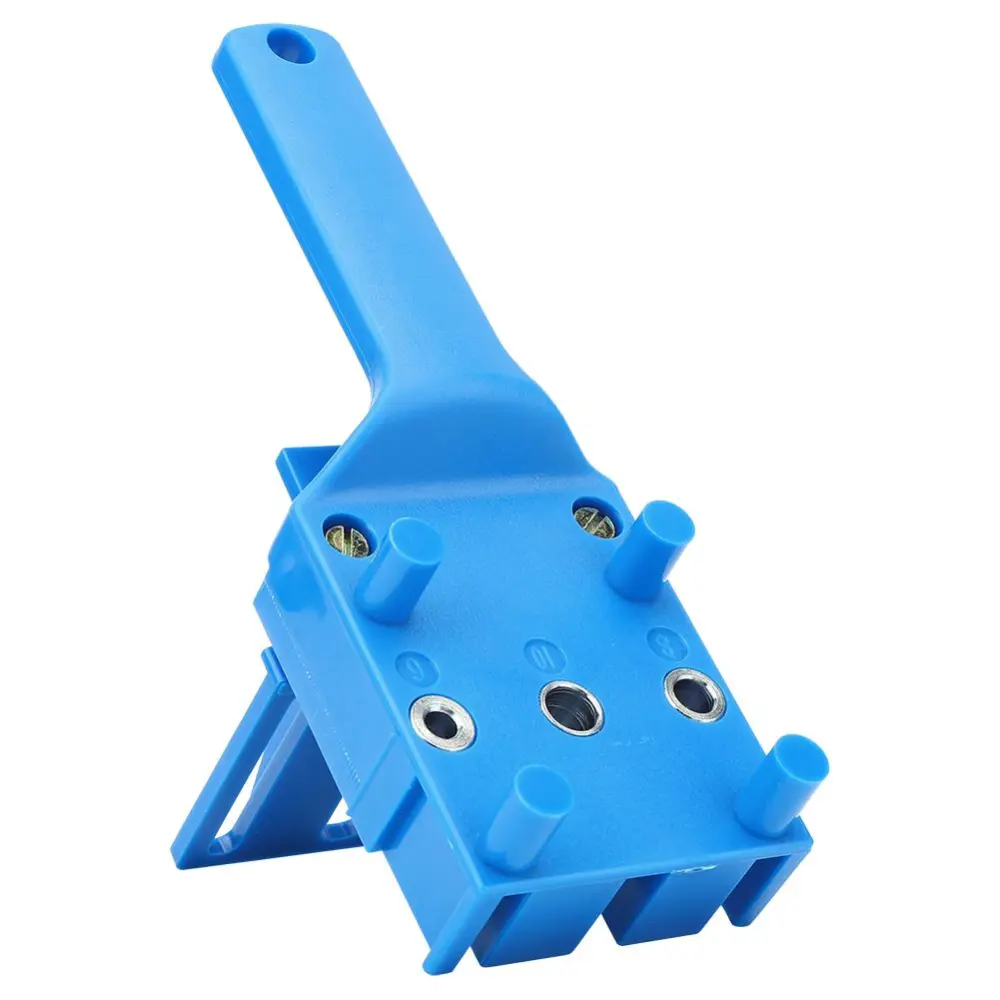 Drilling Locator Straight Hole Locator Handheld Woodworking Perforation DIY Tools(Blue )