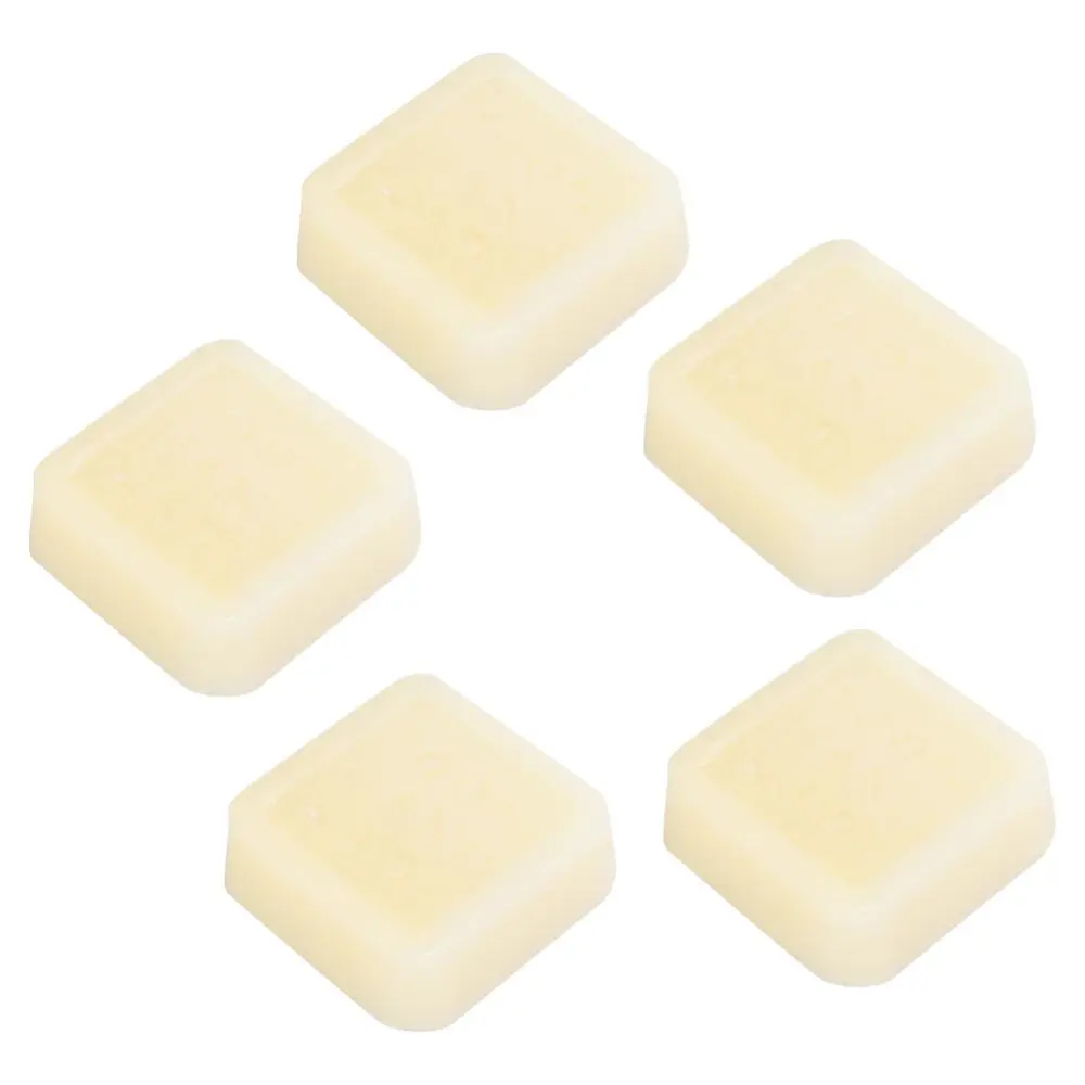 5Pcs Beeswax Square Natural Maintenance Thread Bracelet Mahogany Furniture Floor Polishing Wax(White )