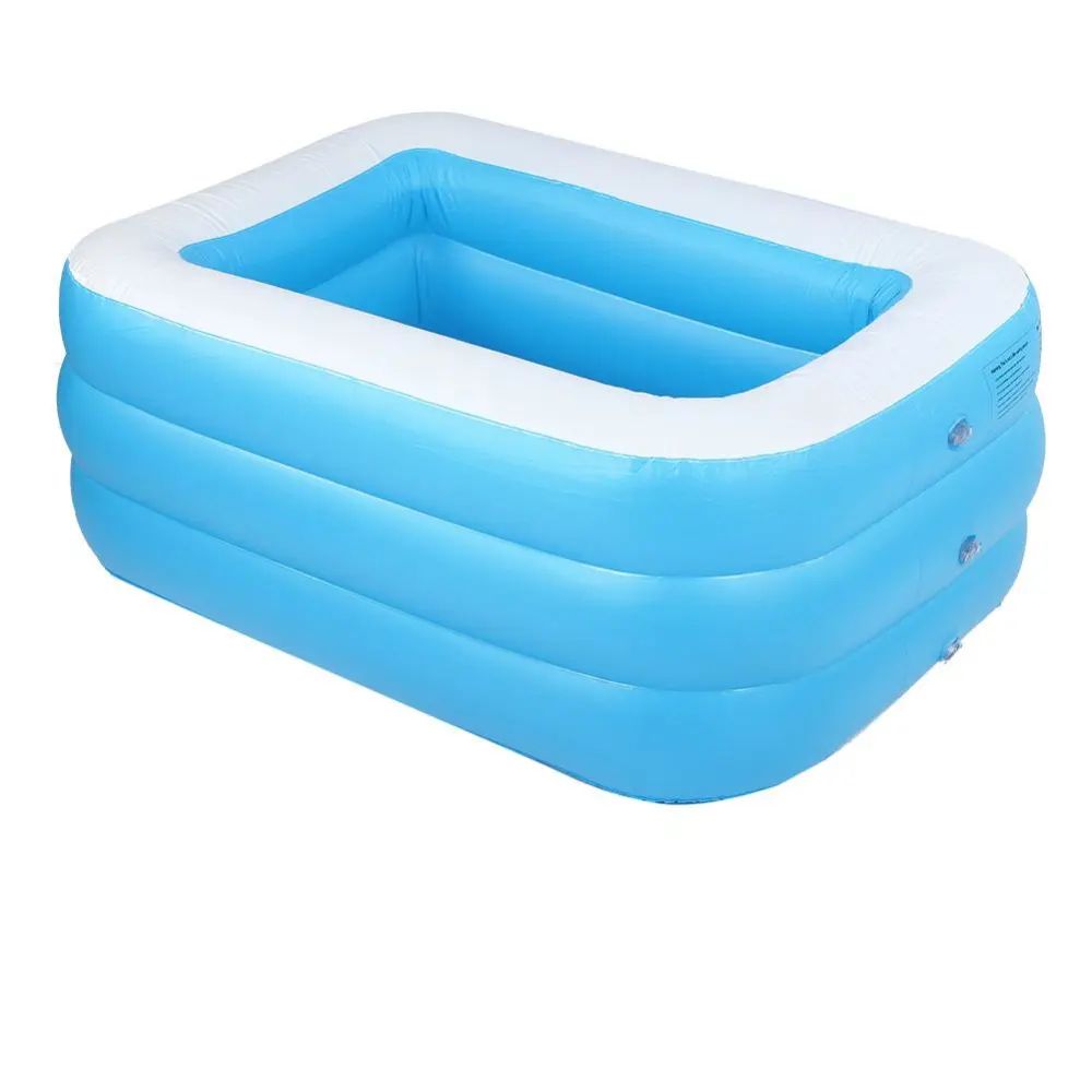 Kids Inflatable Pool High Quality Children's Home Use Paddling Pool Large Size Square Swimming Pool Bathing Tub(Blue )