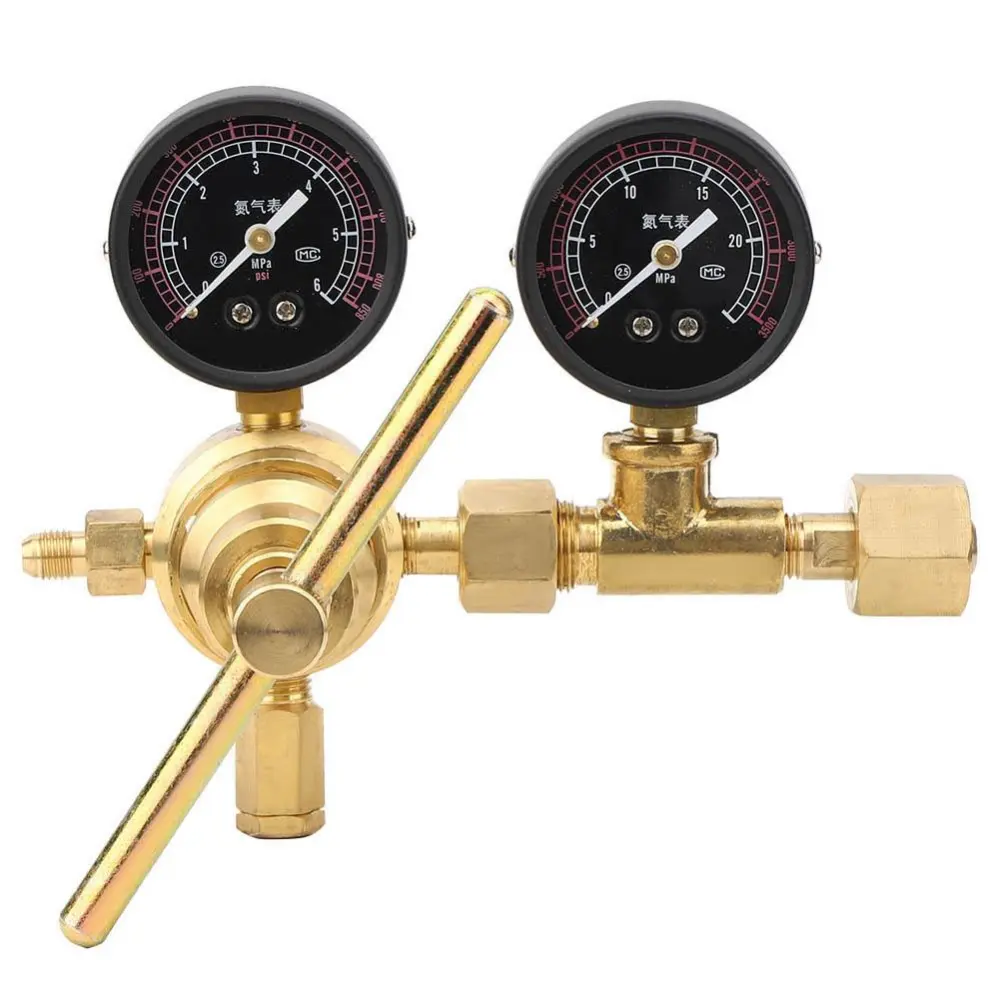 60kg Brass Nitrogen Regulator Pressure Gauge Nitrogen Pressure Reducer Reducing Valve