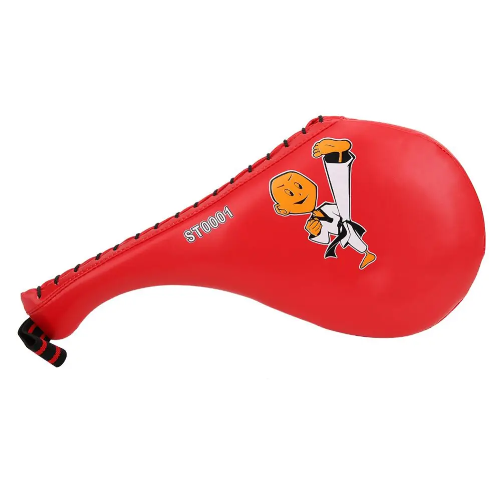 ST0001 PU Leather Red Children Taekwondo Boxing Hand Foot Pad Training Kicking Target Accessory(Red )