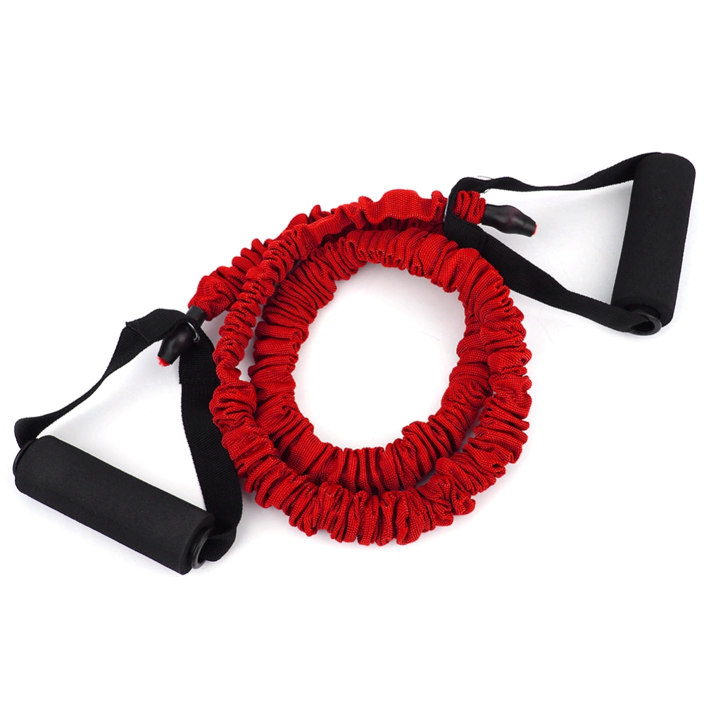 Slotted Pull Rope Fitness Anti-break Indoor Elastic Belt Yoga Power Training Resistance Bands(red(15lb) )