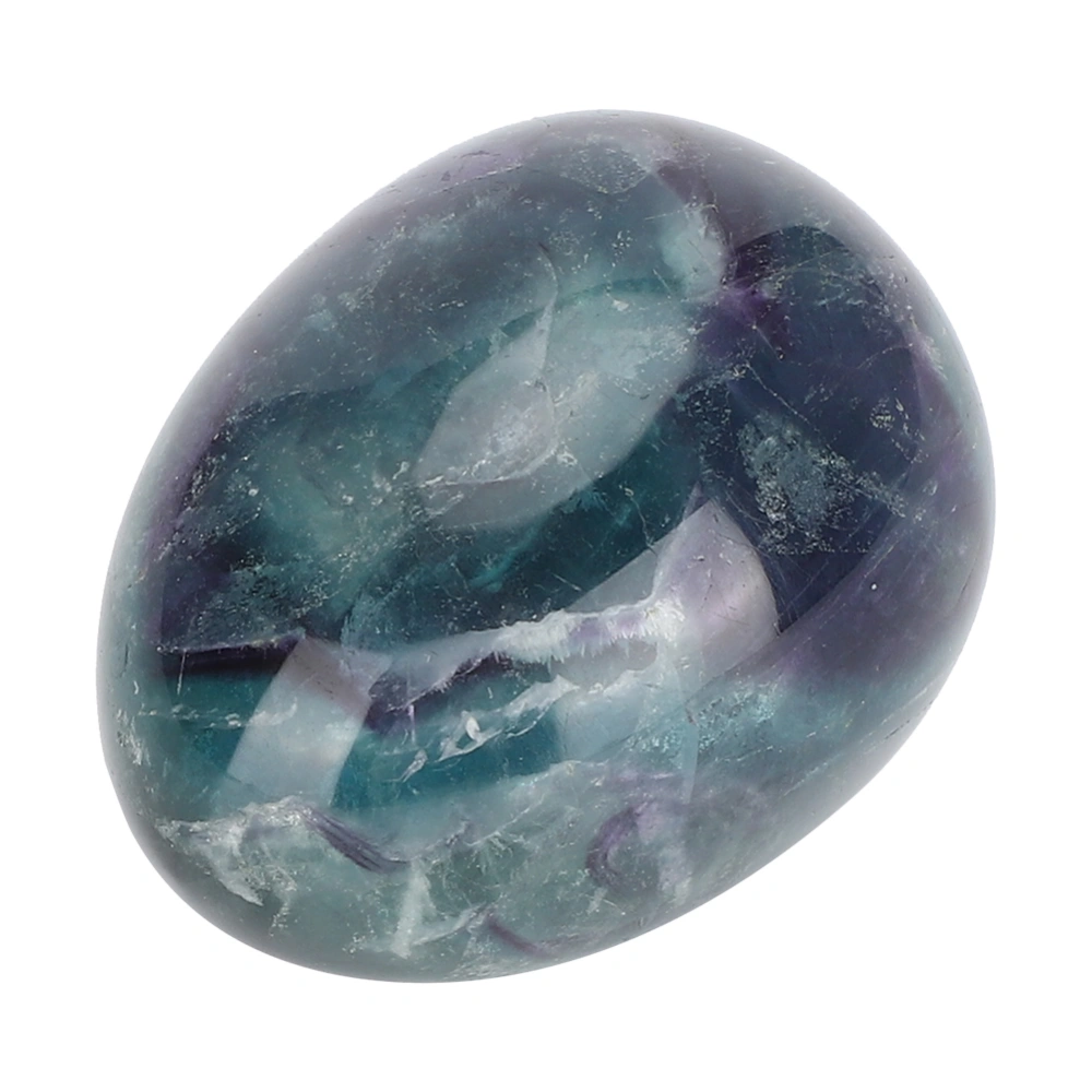 Natural Fluorite Egg Massage Jade Healing Colorful Crystal Home Craft Decoration