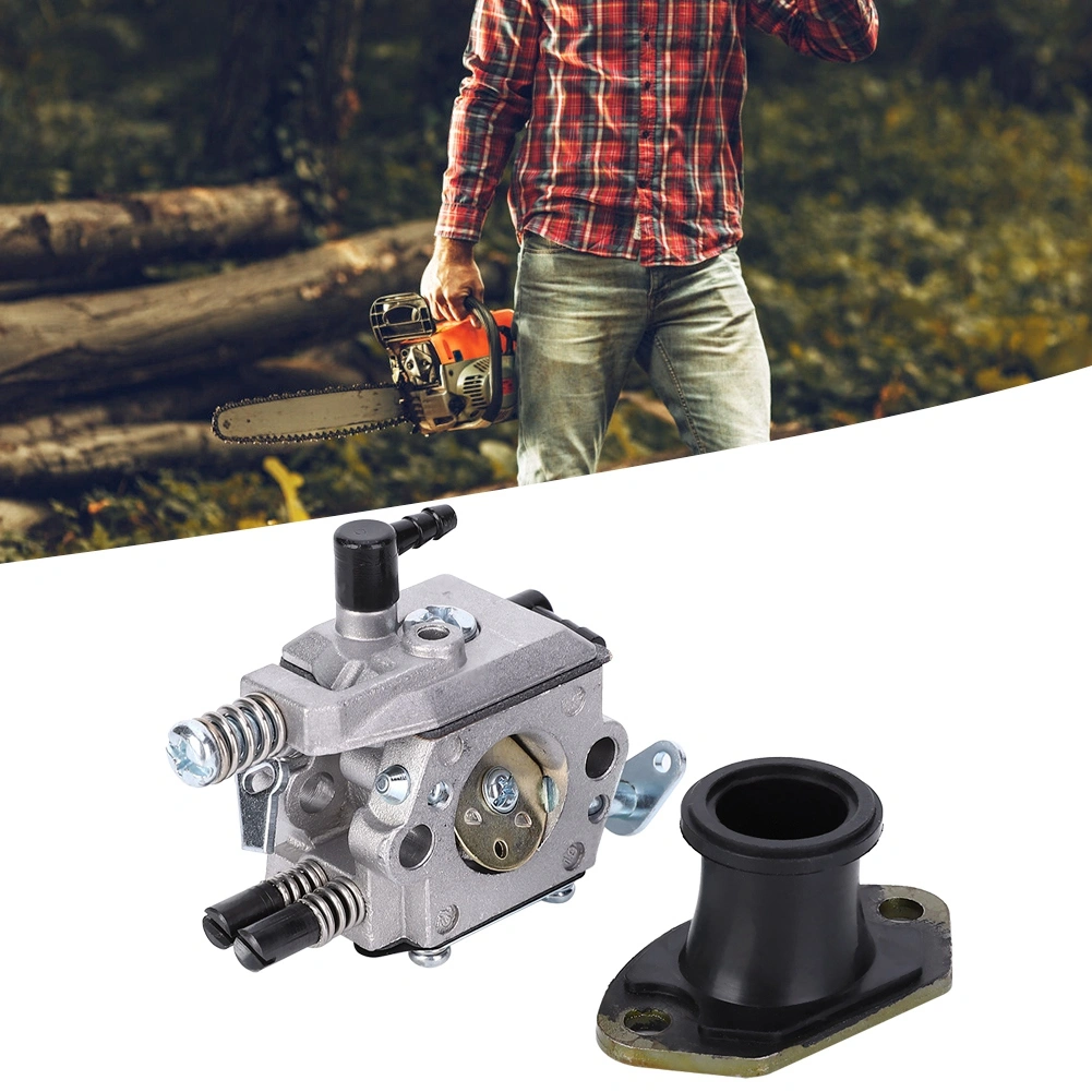 Carburetor Intake Manifold Replacement Fit for CHINESE CHAINSAW 4500 5200 5800 52CC 58CC+