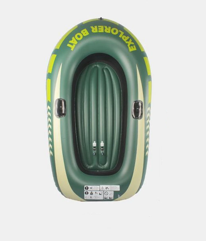 PVC Inflatable  Rowing Air Boat Fishing Drifting Diving Tool Green individual