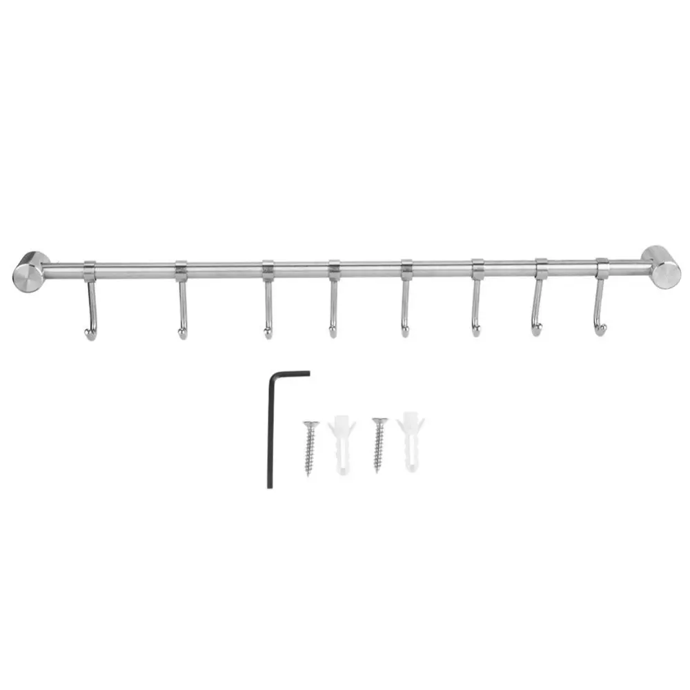 Stainless Steel Wall Hook Hanger Coat Robe Towel Hat Clothes Rack for Kitchen Bathroom