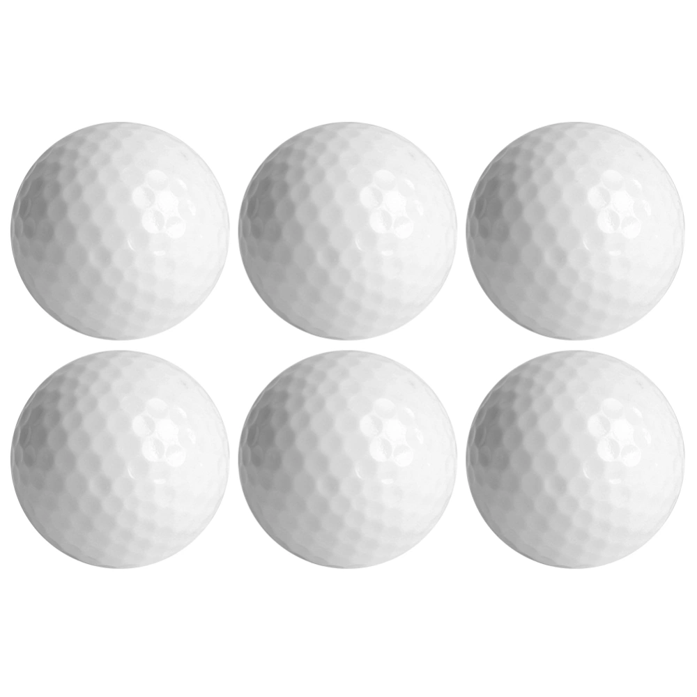 6PCS Synthetic Rubber LED Luminous Golf Ball Bright Attractive for Night Daytime Training(Red )