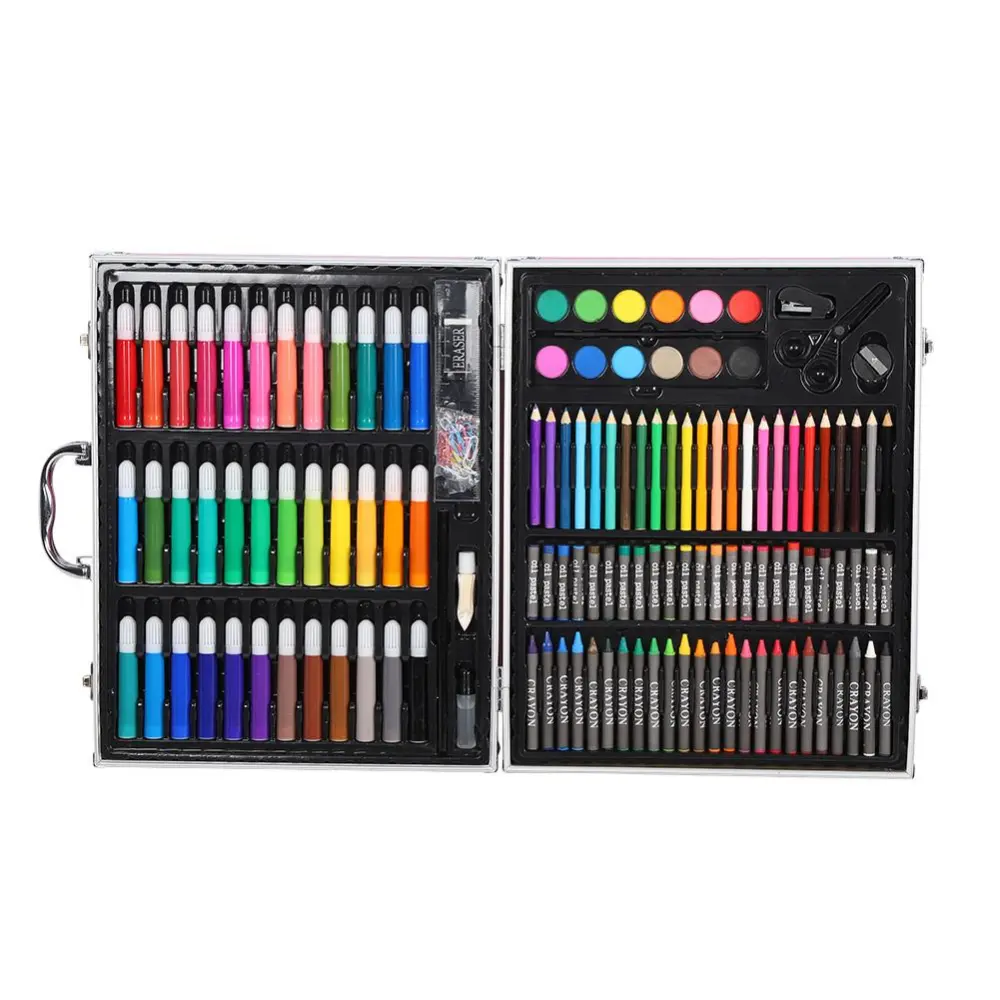 150Pcs Art Painting Set Watercolor Pen Kit Drawing Stationery Gift for Children