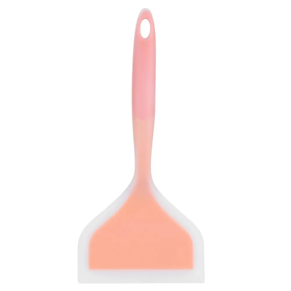 Non-Stick Silicone Shovel Spatula Wide Turner Cake Steak Pizza Kitchen Cooking Utensils(Orange )